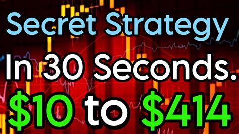 10 To 414 In 30 Seconds 5 Sec Secret Strategy Trading Binary