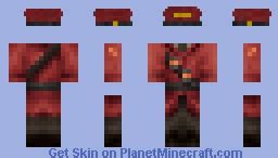 Equipment for a soldier with a captain's hat Minecraft Skin