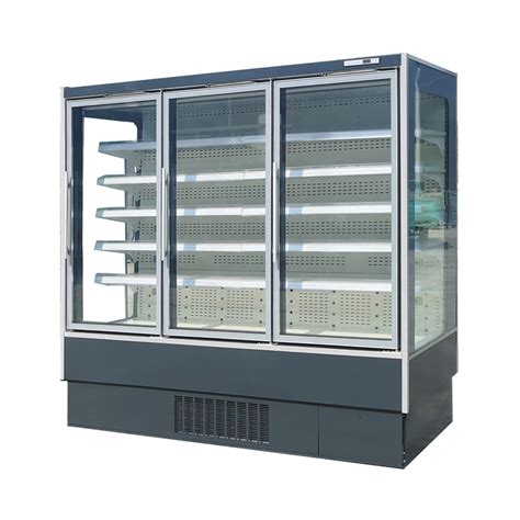 Supermarket Plug In Multideck Open Refrigerated Freezer Showcase With