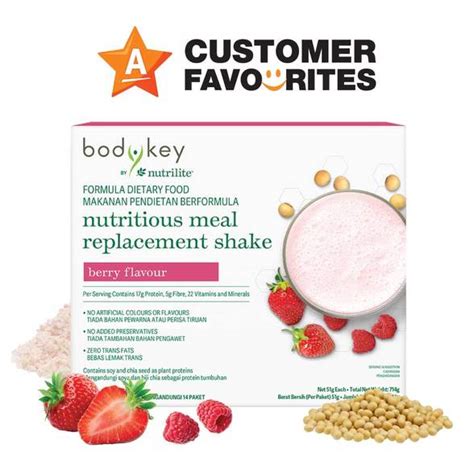 Bodykey By Nutrilite Meal Replacement Shake Berry