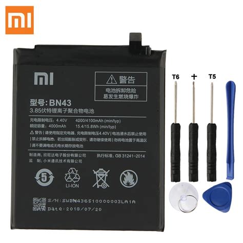 Original Replacement Battery BN43 For Xiaomi Redmi Note 4 X 4X Note 4