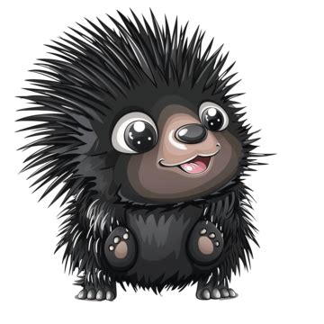 Cute And Happy Little Porcupine Cartoon, Happy, Funny, Cute PNG ...