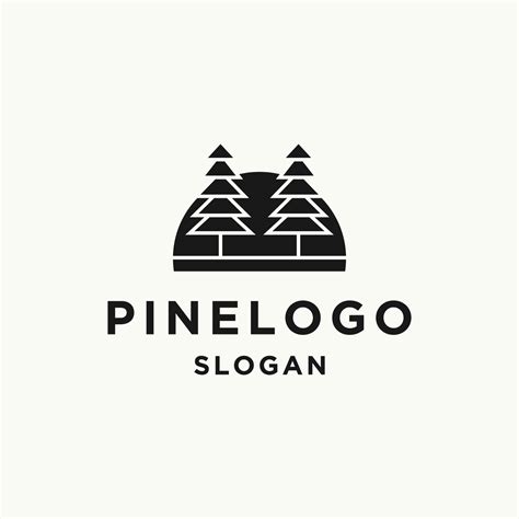 pine logo icon design template  vector art  vecteezy