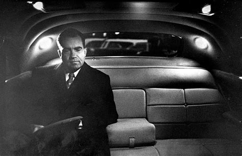 Vice President Richard Nixon Sat In The Back Of A Limousine After