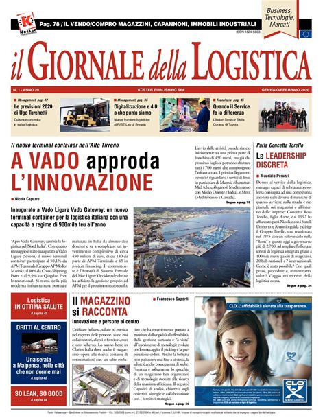 Calam O Il Giornale Della Logistica M Gennaio Febbraio