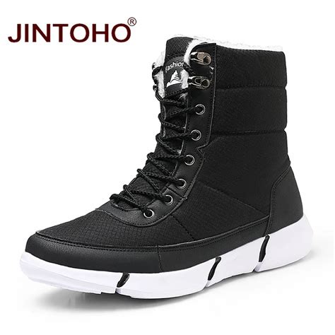 JINTOHO/модные зимние ботинки; теплая зимняя мужская обувь ...