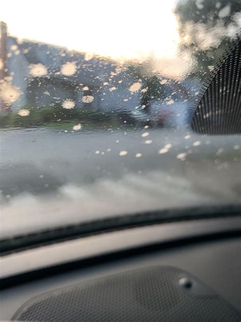Every morning, my windshield has these spots. Wipers wipe them away but