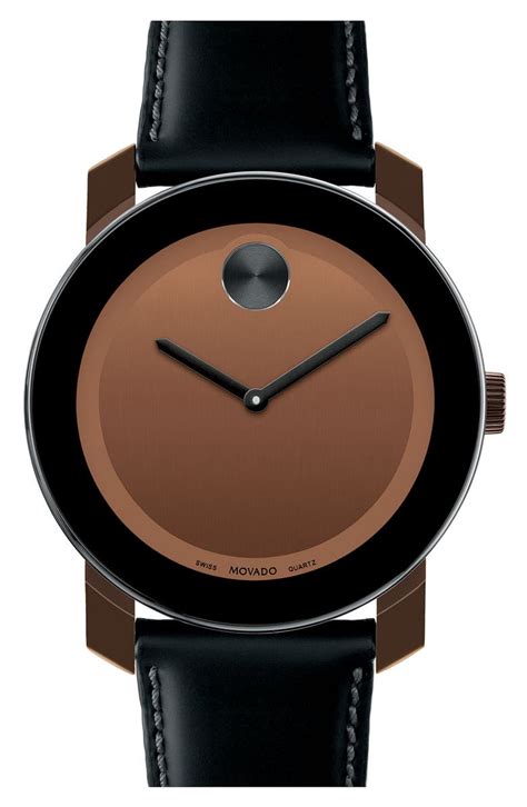 Movado 'Bold' Leather Strap Watch | Nordstrom