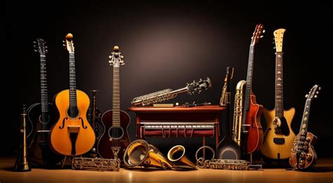 Premium AI Image | musical instruments background musical instruments wallpaper abstract music ...