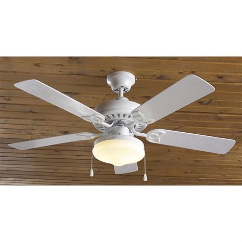 Aloha® 42" Indoor / Outdoor Ceiling Fan with Light - 136621, Solar & Outdoor Lighting at ...