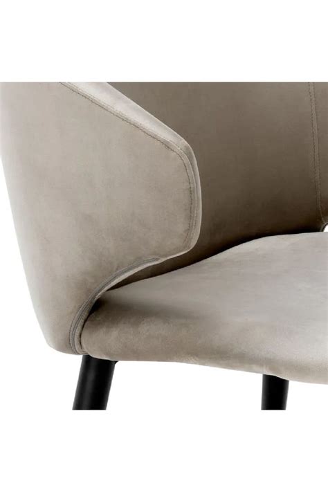 Beige Velvet Dining Chair Eichholtz Volante