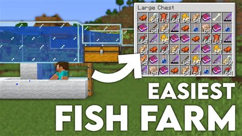 Minecraft Easiest Fish Farm Afk Insane Loot Fish Farming