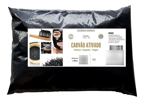 Carvão Ativado Em Pó 100 Natural 1kg Elegância Orgânica