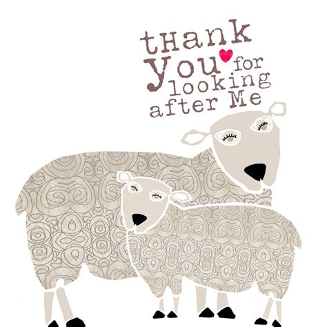 Thank You Card Thank You For Looking After Me Thank You Etsy UK