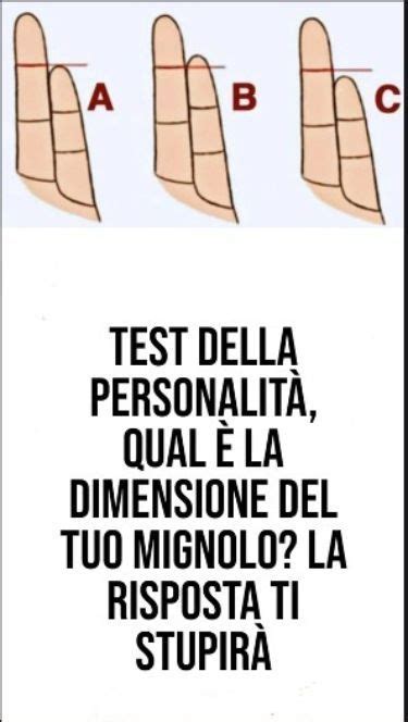 Test della personalità qual è la dimensione del tuo mignolo La