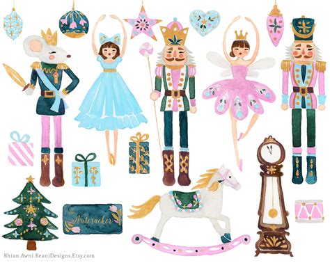 Nutcracker Clip Art For Personal And Commercial Use Pastel Pink