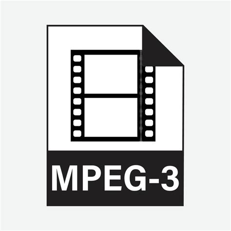 mpeg 3 vídeo archivo formatos icono vector 20126551 Vector en Vecteezy