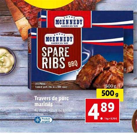 Promo Travers De Porc Marin S Mcennedy Chez Lidl Icatalogue Fr