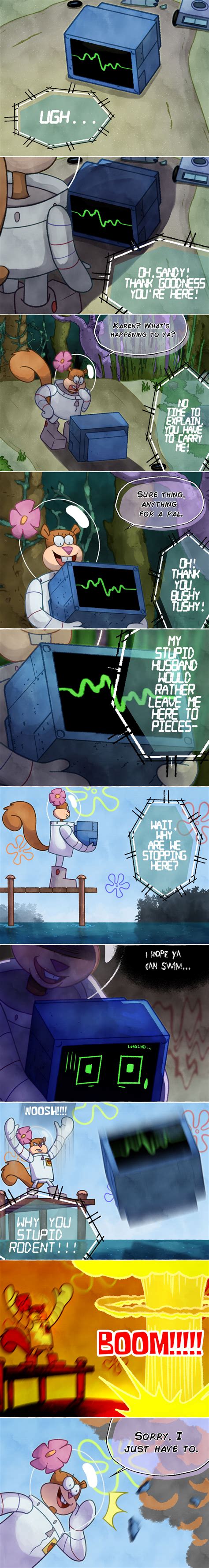 Spongebob Karen SpongeBob SquarePants" Salty Sponge/Karen For Spot (TV