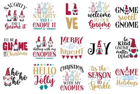 Premium Vector Christmas Gnomes Svg Bundle