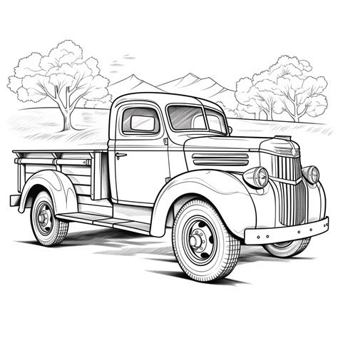 Old trucks coloring pages