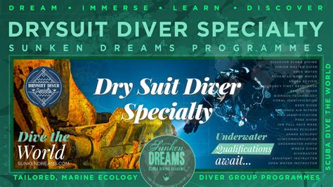 Padi Ssi Dry Suit Diver Specialty Sunken Dreams Scuba Diving Academy