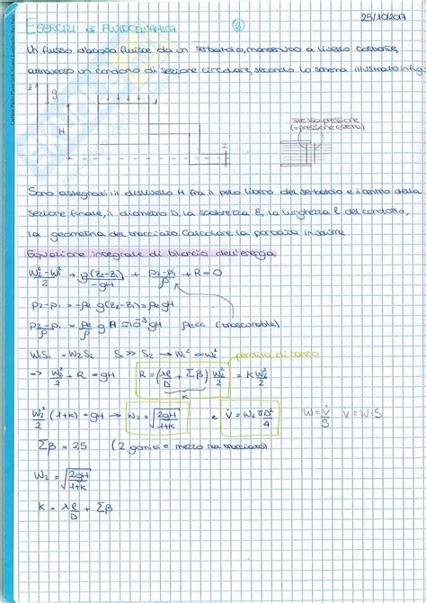 Esercizi Moto Dei Fluidi E Termocinetica