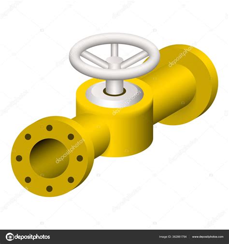 Steel Pipe Connector Valve Icon Set Stock Illustration By Roncivil