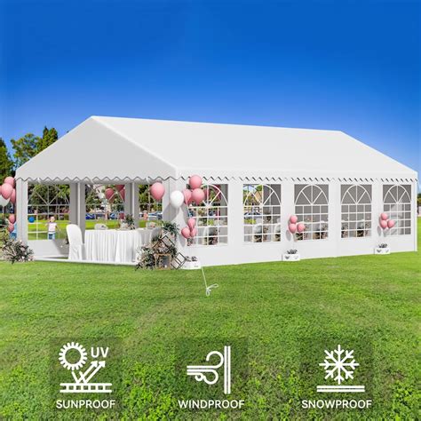 Outdoor White Party Tent Canopy with Windows - Bed Bath & Beyond - 38414139