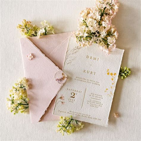 Boho Garden Gold Invitation Pretty Invitations Colorful Wedding