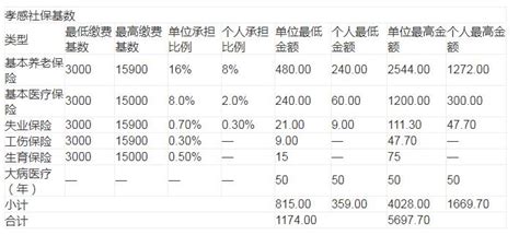 官方最新公布：2023 2024年度孝感社保缴费比例及缴费基数沃保保险网