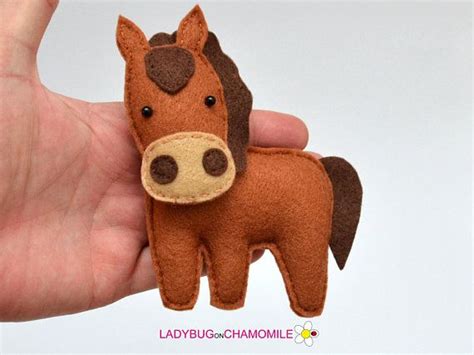 Horse Felt Toy Ornament Etsy Felt Toys Felt Animals Felt Ornaments