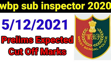 Wb Sub Inspector Preliminary Exam Cut Off Marks Wbp Si