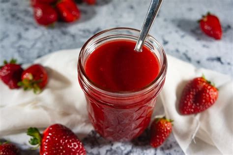 Homemade Strawberry Syrup Recipe - The Flour Handprint