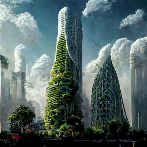 Ai Envisions Futuristic Sustainable City With Biophilic Skyscrapers