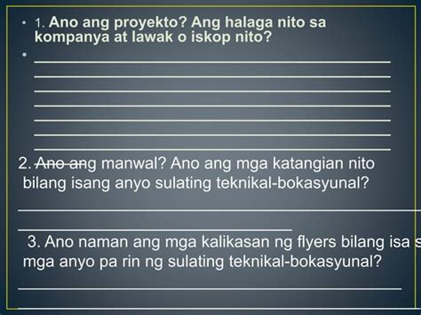 Kahulugan Kalikasan At Katangian Ng Pagsulat Ng Sulating Teknikal