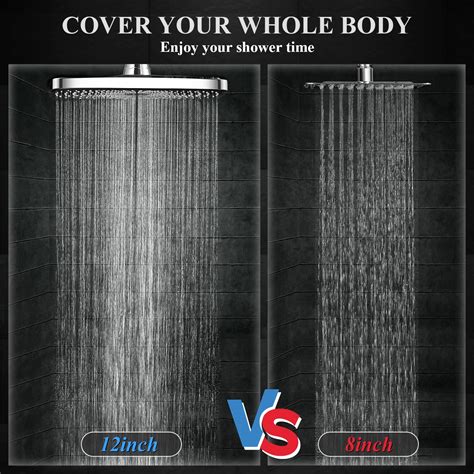 [$13] Veken 12 inch Rain Shower Head Rectangle- Wide Coverage Rainfall