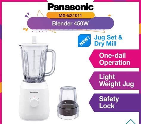 Panasonic Blender With Dry Mill W Mx Ex Lazada