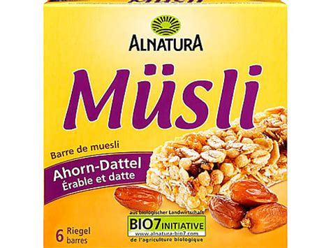 Alnatura Müsli Riegel Ahorn Dattel Migros