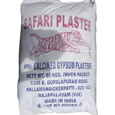 Safari Plaster Calcined Gypsum Plasters Packaging Type Bag Packaging