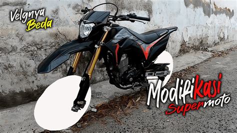 Modifikasi Honda Crf 150l Supermoto Pakai Velg Brt Chemco Youtube