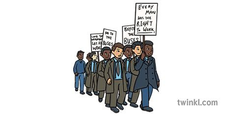 The Bristol Bus Boycott 1963 Protest Black History Ks1 Illustration