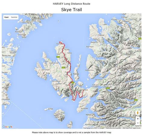 Hiking Map Skye Trail Xt40 Harvey Maps National Trail Maps La