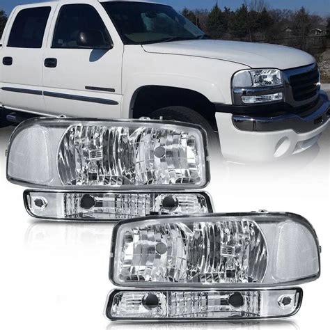 Headlight Assembly Compatible With 1999 2006 Gmc Sierra 150025003500 Mostplus