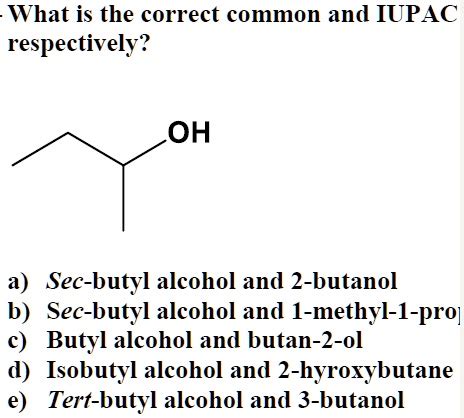 Butyl Alcohol Structure