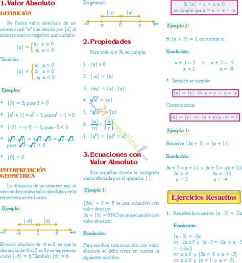 rubiños ECUACIONES CON VALOR ABSOLUTO EJERCICIOS RESUELTOS