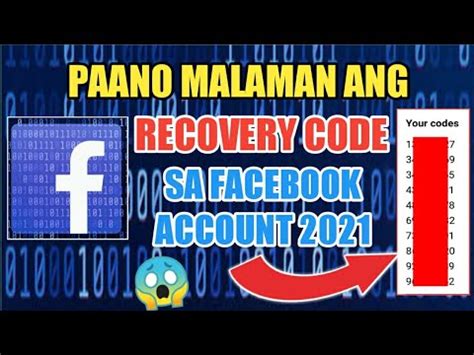 Paano Malaman O Makita Yung Ating Recovery Code Sa Facebook Account