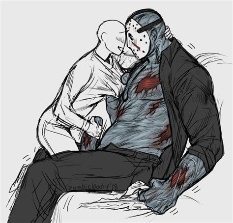 Rule 34 2018 Anon Blush Boner Erection Friday The 13th Gay Grabbing Sheets Grabbing Shirt Grey