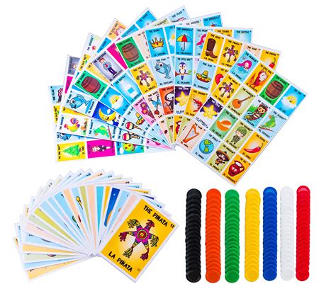 Loteria Mexican Bingo Game Kit Bilingual Loteria Game For 10 Players