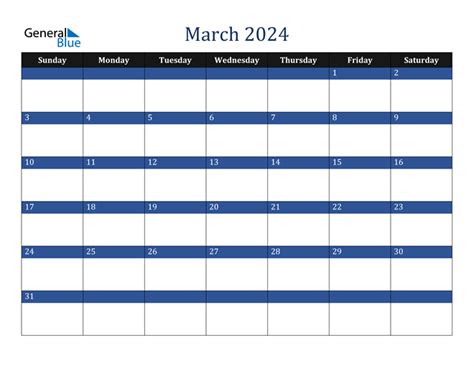 General Blue 2024 Calendar March Roana Christel